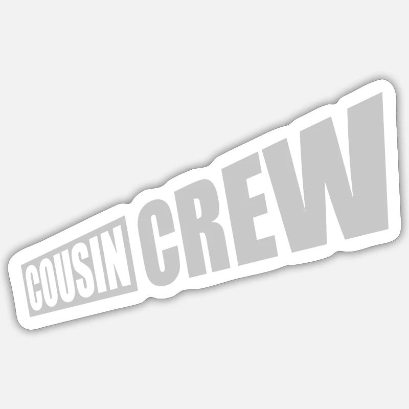 Leader Cousin Crew Team - Sticker taille S (10 x 10 cm) - blanc mat