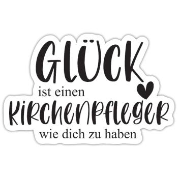 Kirchenpfleger Kirche Ehrenamt Bedanken Geschenk - Sticker Größe S (10 x 10 cm) - Mattweiß - Vorne