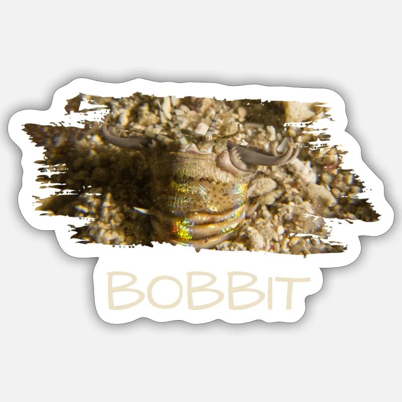 Bobbit Bobbitwurm - Sticker Größe S (10 x 10 cm) - Mattweiß