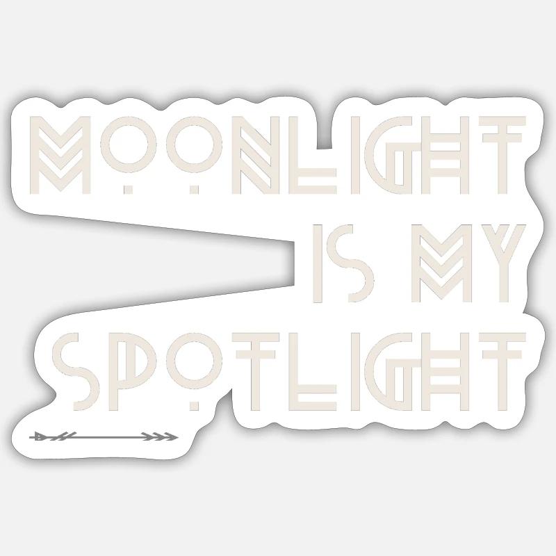 Moonlight est mon coup de projecteur - Boho Design Sticker taille S (10 x 10 cm)