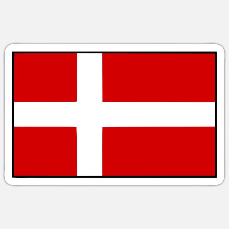 Denmark - Sticker size S (10 x 10 cm) - white matte
