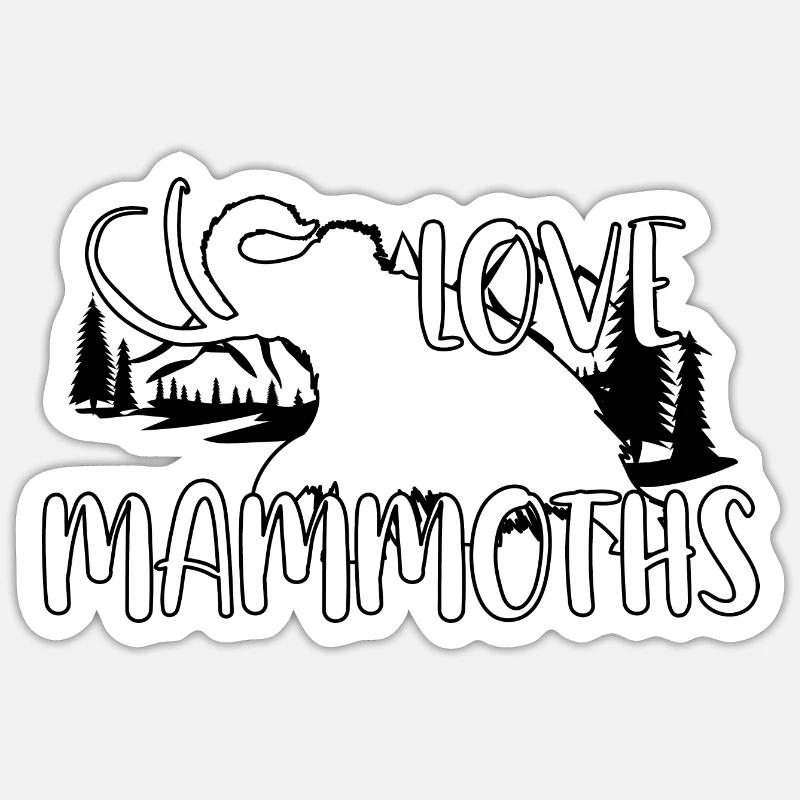 Mammoth - Sticker size S (10 x 10 cm) - white matte
