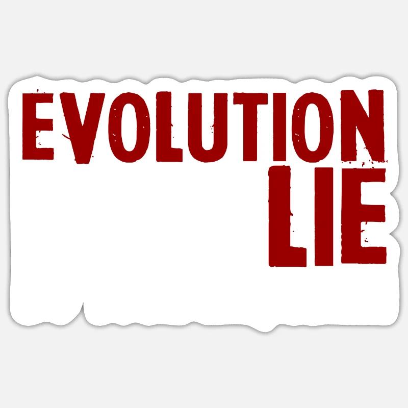 Evolution Is A Lie, Do Your Research Sticker size S (10 x 10 cm)