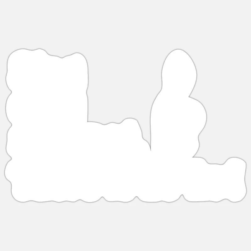 Sing or sing not. Treble clef - white Sticker size S (10 x 10 cm)