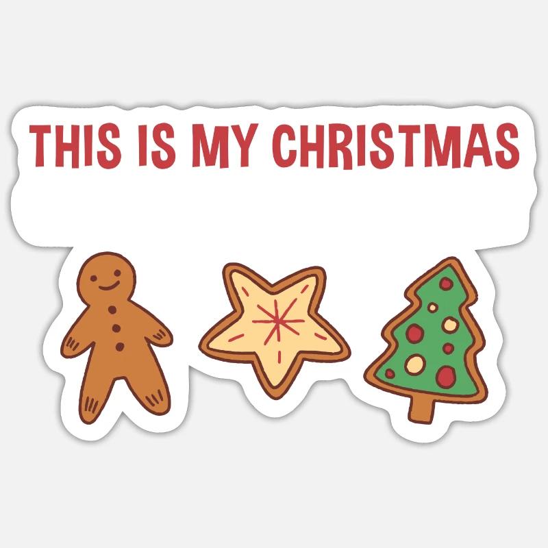 Baking Christmas Cookie Baking Cookie - Sticker size S (10 x 10 cm) - white matte