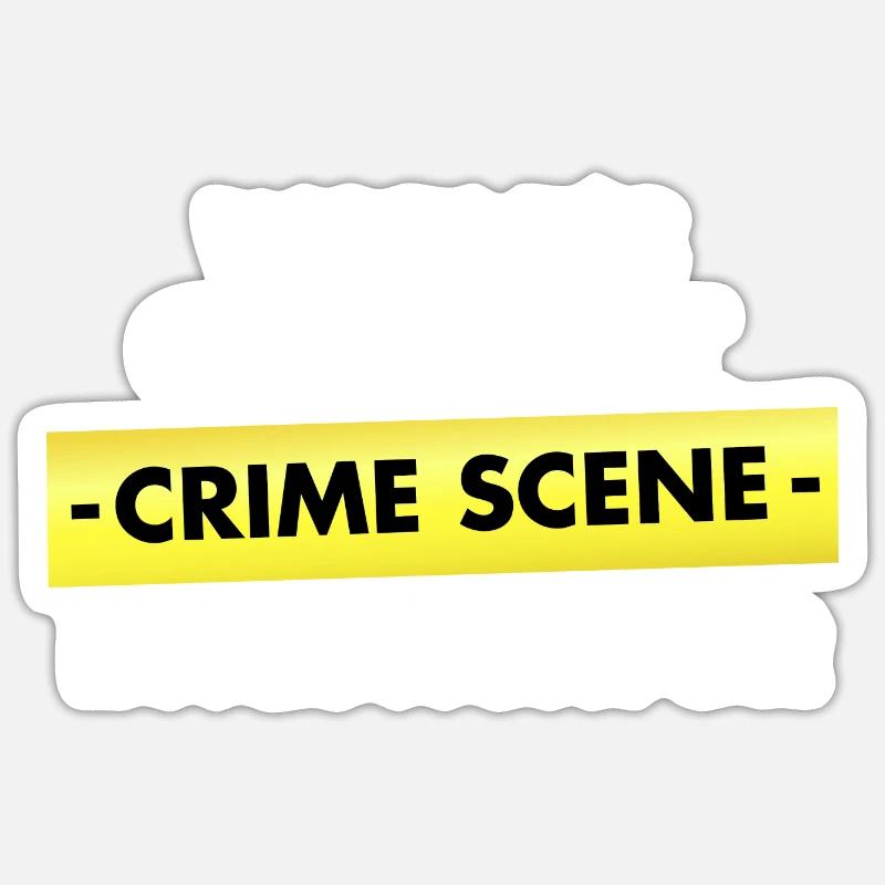 Spurensicherung - Kripo Polizei Kriminaltechnik - Sticker Größe S (10 x 10 cm) - Mattweiß