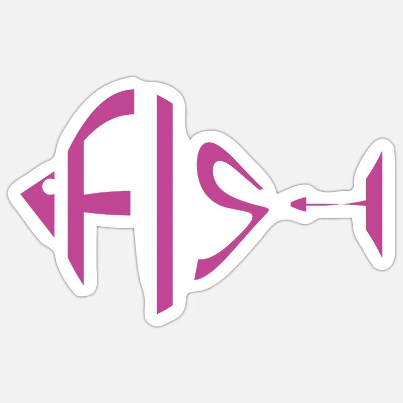 fish - Sticker size S (10 x 10 cm) - white matte