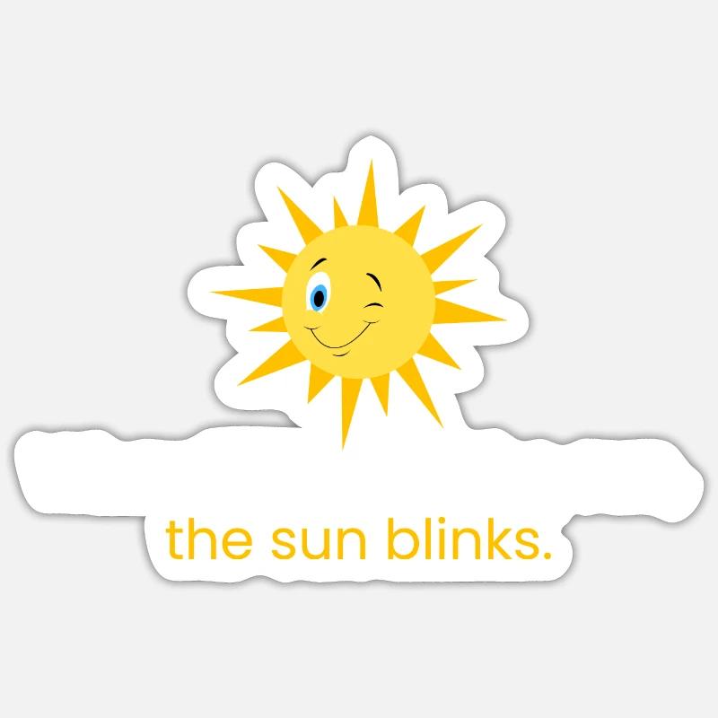 Quand je regarde le soleil - Sticker taille S (10 x 10 cm) - blanc mat