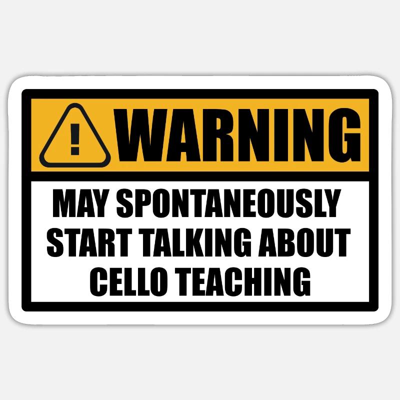 Professeur de violoncelle Professeur de violoncelle Professeur de violon Sticker taille S (10 x 10 cm)