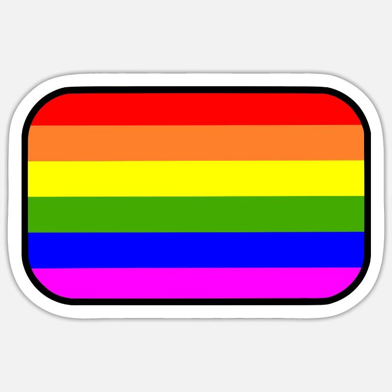 Lgbt - Sticker taille S (10 x 10 cm) - blanc mat