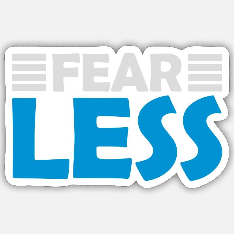 fearless Text Quote Design Sticker size S (10 x 10 cm)