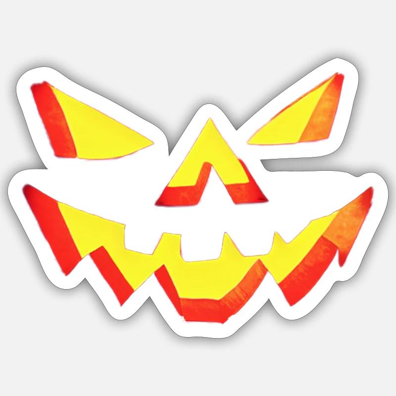 Halloween Jack-o'-lantern - Sticker size S (10 x 10 cm) - white matte