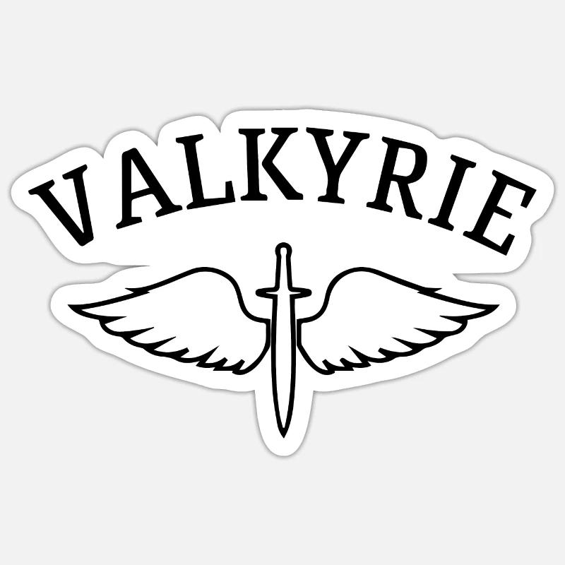 Valkyrie - Sticker size S (10 x 10 cm) - white matte