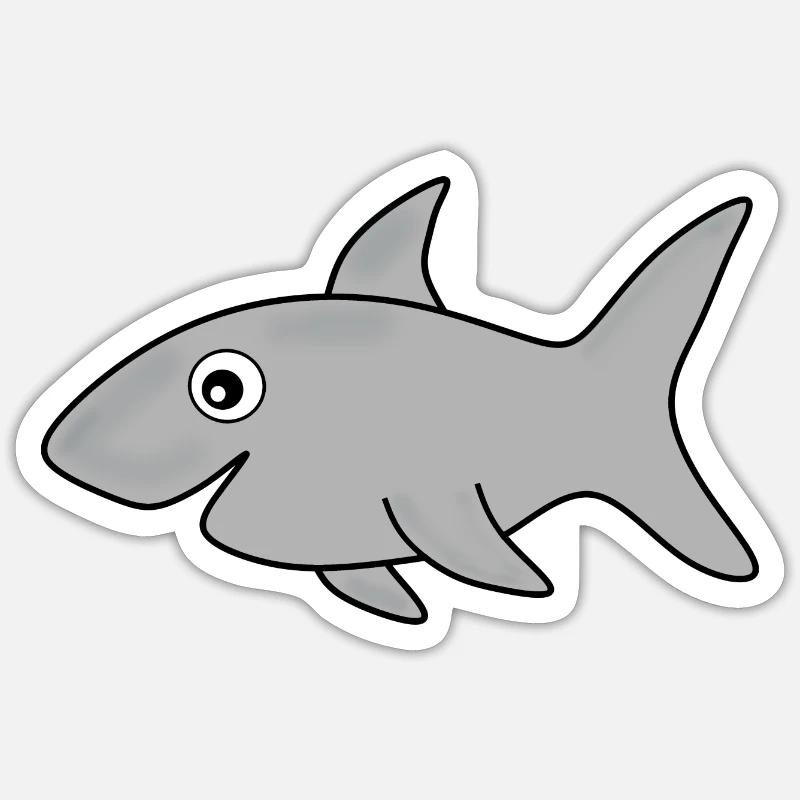 Requin Requins Pêche Poisson Sticker taille S (10 x 10 cm)