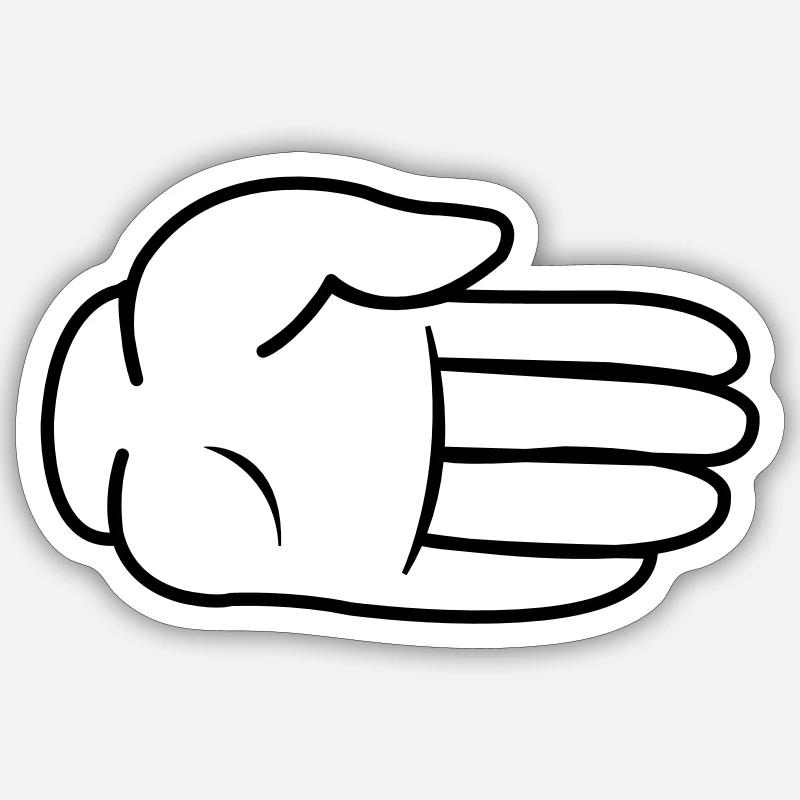 Hand Comic - Sticker size S (10 x 10 cm) - white matte