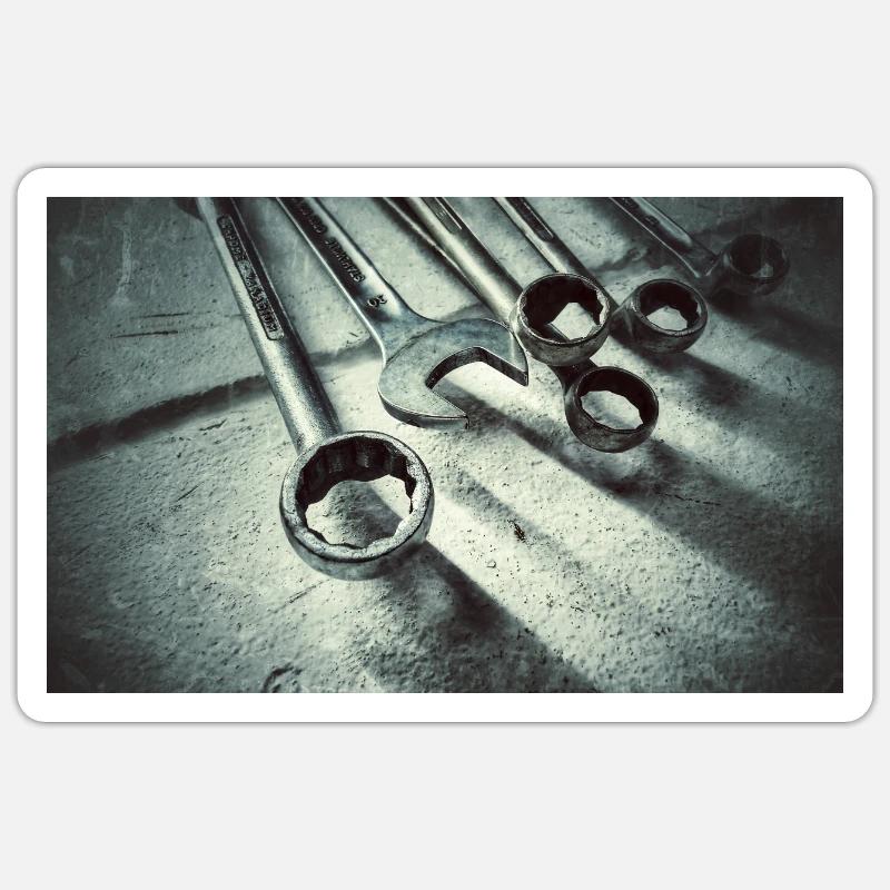 Screwdriver wrench - Sticker size S (10 x 10 cm) - white matte