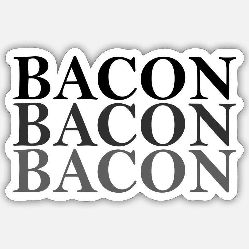 BACON 3mal Sticker Größe S (10 x 10 cm)