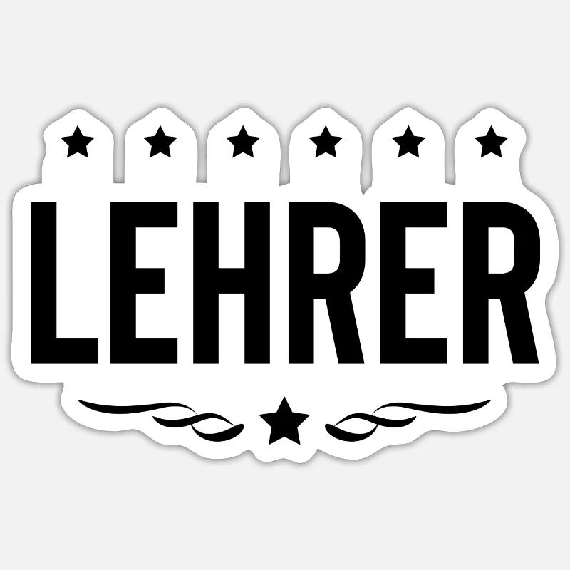 Lehrer Beruf - Sticker Größe S (10 x 10 cm) - Mattweiß