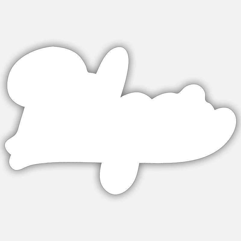 Pilger - Sticker Größe S (10 x 10 cm) - Mattweiß