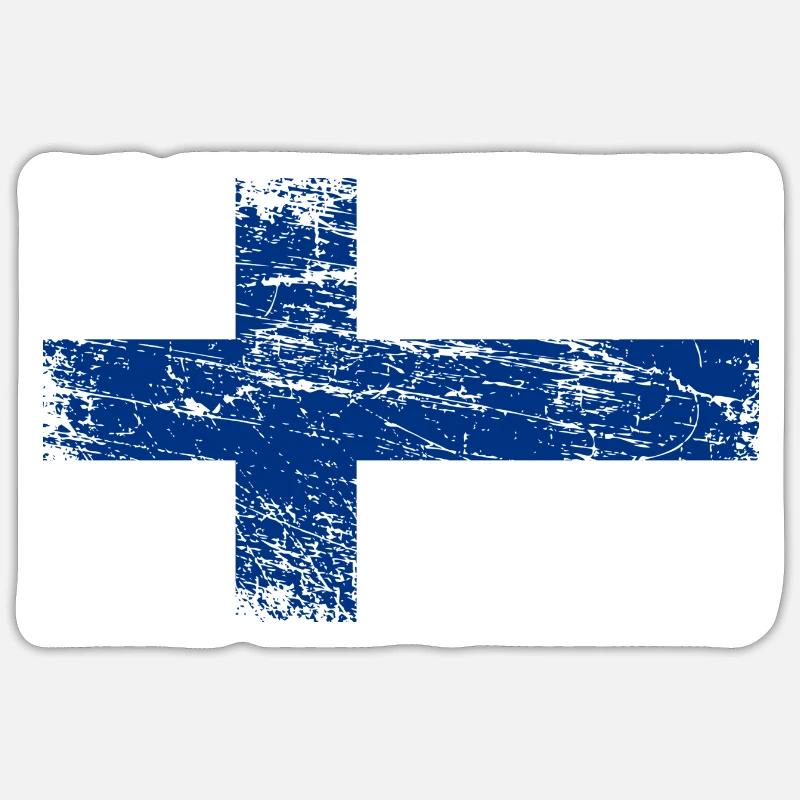 Drapeau de la Finlande Sticker taille S (10 x 10 cm)