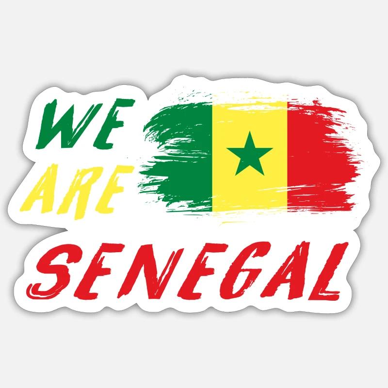 Wir sind Senegal - Sticker Größe S (10 x 10 cm) - Mattweiß
