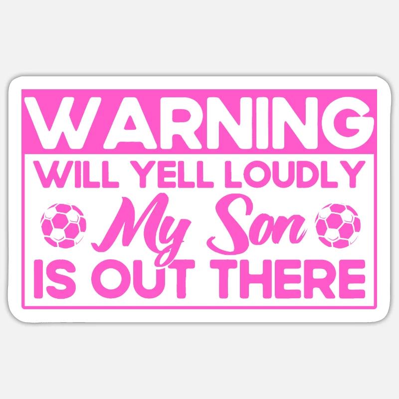 Fußball Mama Sohn Mutter Geschenk Sticker Größe S (10 x 10 cm)