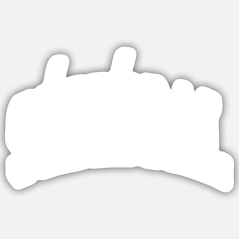 Sénégal - Sticker taille S (10 x 10 cm) - blanc mat
