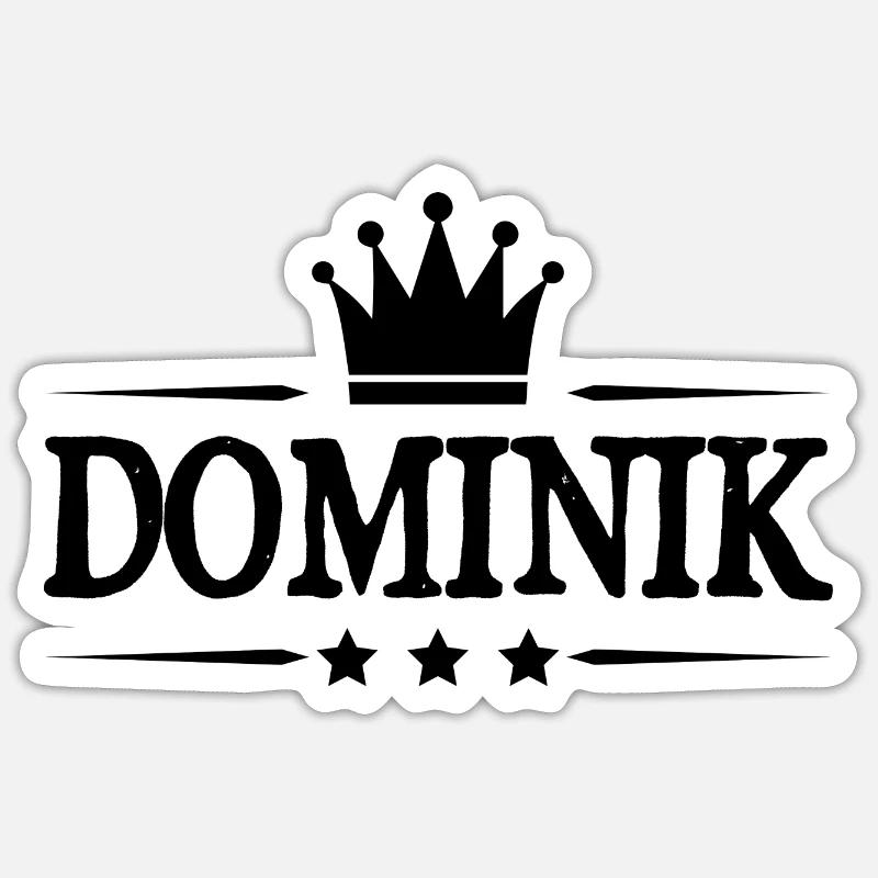 Dominik - Sticker size S (10 x 10 cm) - white matte