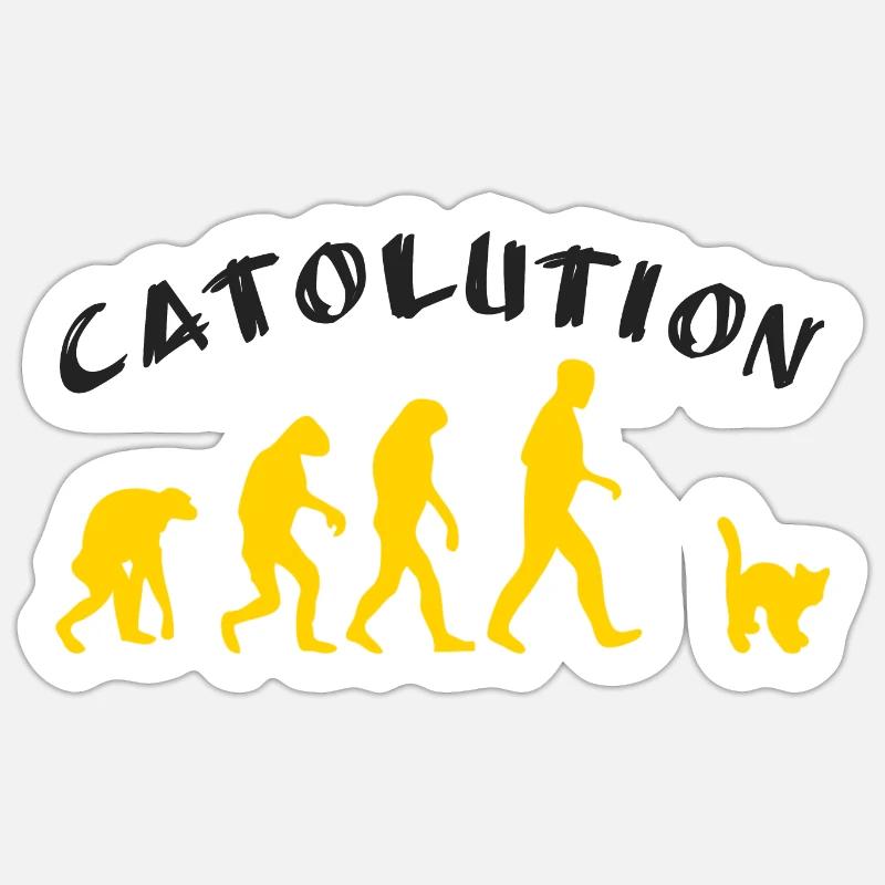 Catolution - Sticker Größe S (10 x 10 cm) - Mattweiß