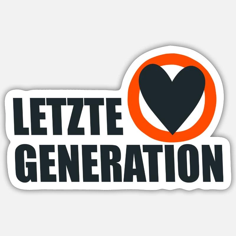 Letzte Generation - Design 4 - Sticker Größe S (10 x 10 cm) - Mattweiß