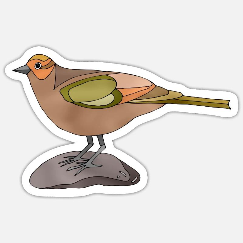 Vogel - Sticker Größe S (10 x 10 cm) - Mattweiß