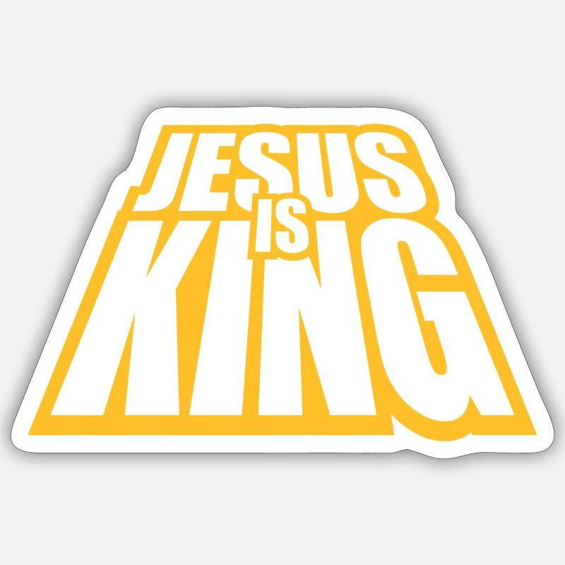 jesus is king quote Sticker size S (10 x 10 cm)