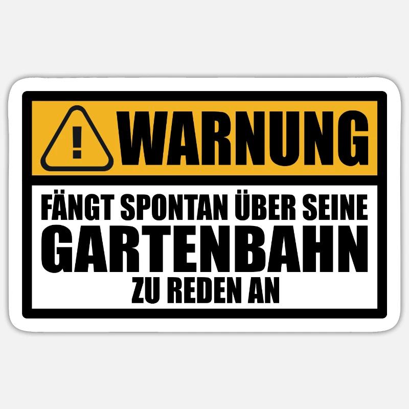 Gartenbahn Spur G Gartenbahner Spruch Lustiger - Sticker Größe S (10 x 10 cm) - Mattweiß