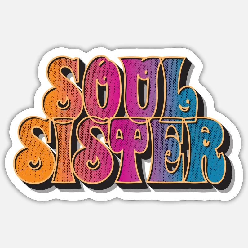 Âme sœur - Sticker taille S (10 x 10 cm) - blanc mat
