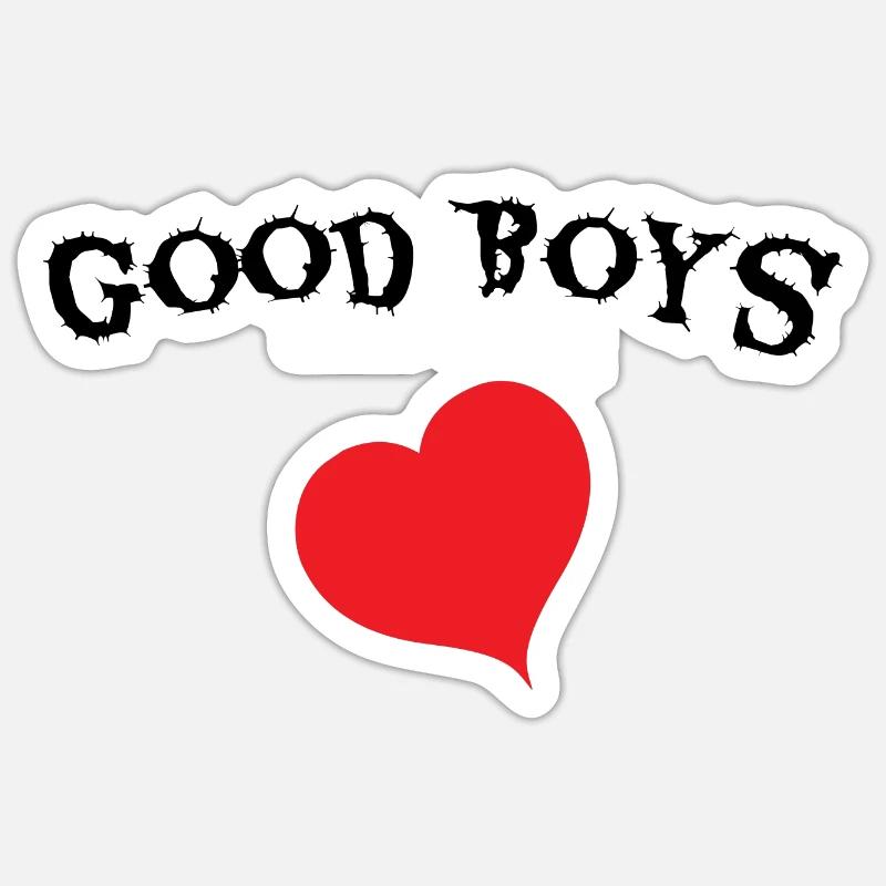 Gute Jungs - Sticker Größe S (10 x 10 cm) - Mattweiß