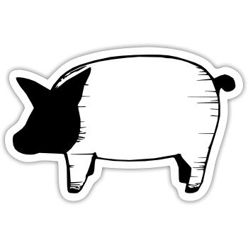 Pig Pigs Pigs Animal Animals Vector 6 - Sticker size S (10 x 10 cm) - white matte - Front