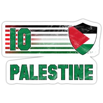 Palestine Football Team - Sticker size S (10 x 10 cm) - white matte - Front