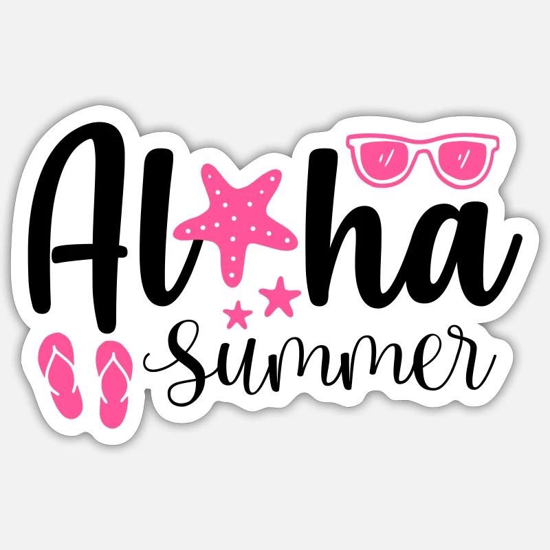 Aloha Summer - Sticker size S (10 x 10 cm) - white matte