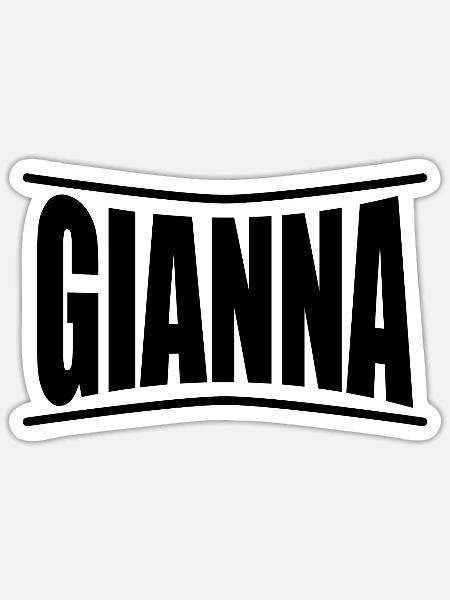 T-Shirt Gianna T-Shirt Geschenkidee - Sticker Größe S (10 x 10 cm) - Mattweiß