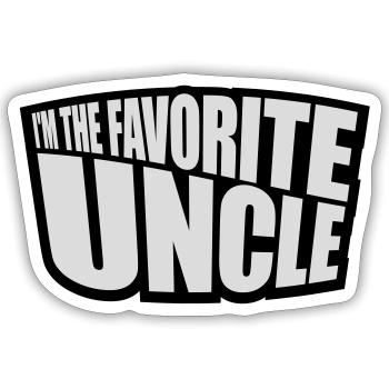 at The Favorite Uncle - Sticker size S (10 x 10 cm) - white matte - Front