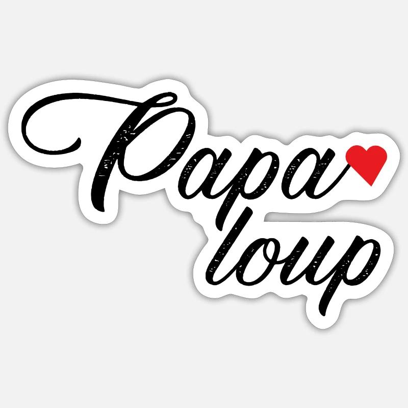 papa - Sticker taille S (10 x 10 cm) - blanc mat