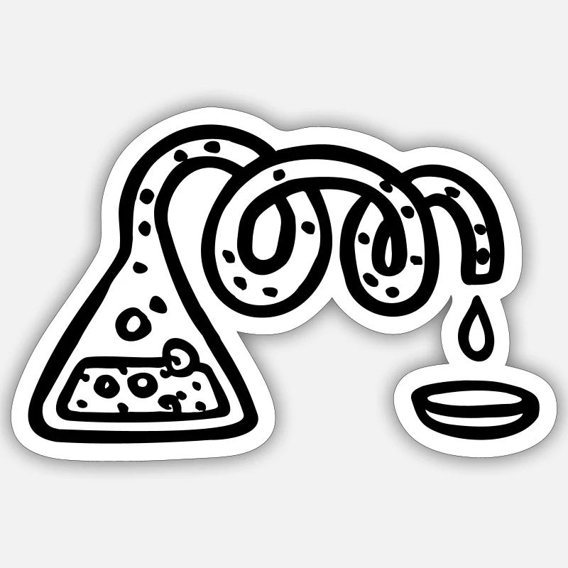 Science lab 1 - Sticker taille S (10 x 10 cm) - blanc mat