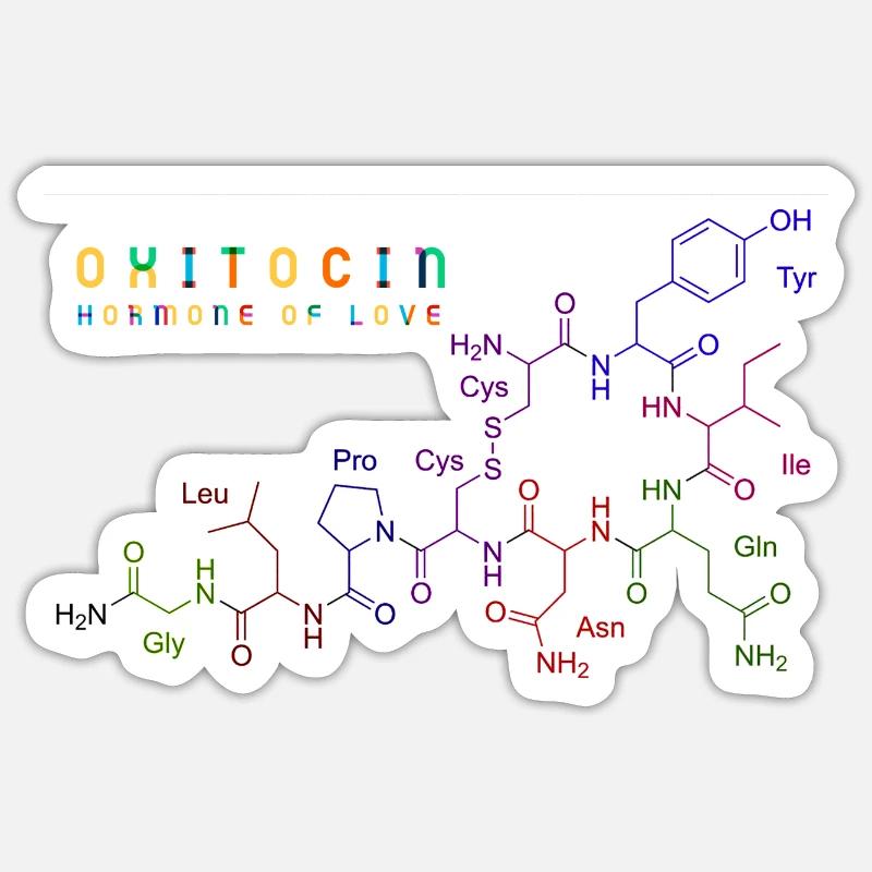 Ocytocine - Sticker taille S (10 x 10 cm) - blanc mat