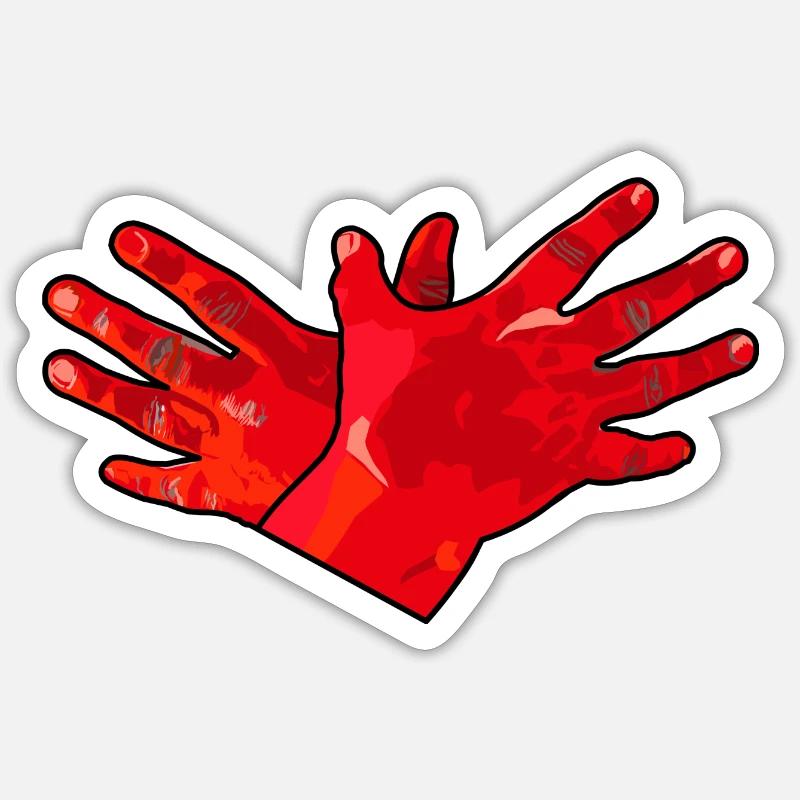 Shiponja, kuq e zi, Shiptar, Kosova, Durrt - Sticker size S (10 x 10 cm) - white matte