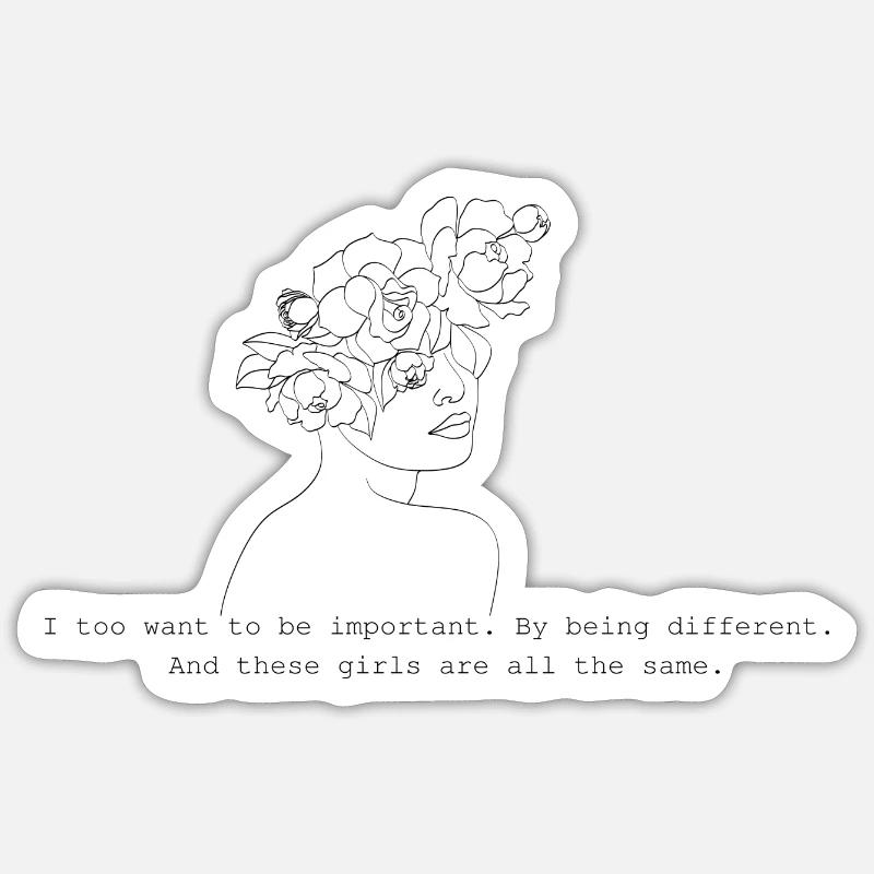 Sylvia Plath - Anders Sticker Größe S (10 x 10 cm)
