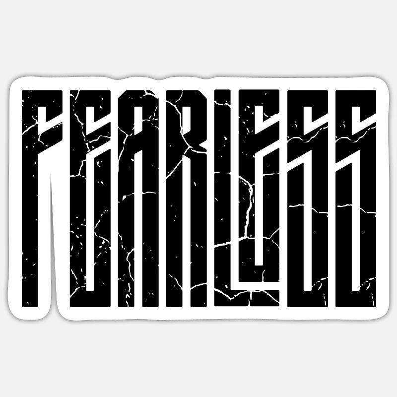 Fearless - Sticker size S (10 x 10 cm) - white matte