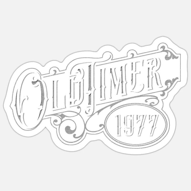Oldtimer - Sticker Größe S (10 x 10 cm) - Mattweiß