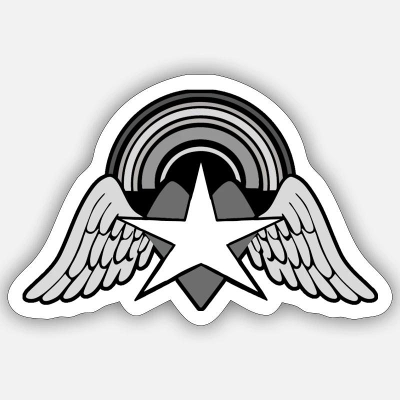 Design Himmelswunder - BlackNWhite - Sticker Größe S (10 x 10 cm) - Mattweiß