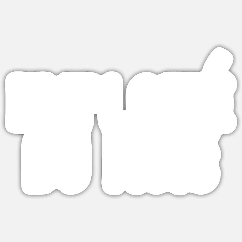 exploité du mois - Sticker taille S (10 x 10 cm) - blanc mat