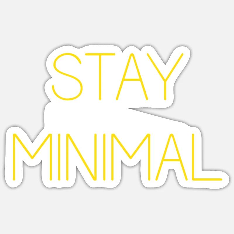 Restez minimal - Sticker taille S (10 x 10 cm) - blanc mat